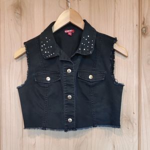 Bongo Girls Cropped Black Jean Jacket